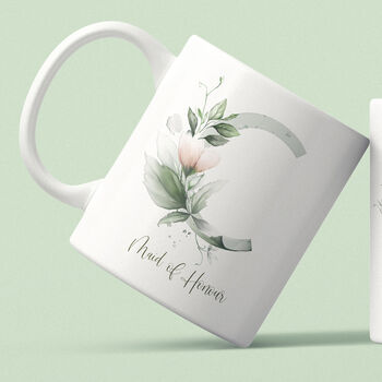 Wedding Gift Mugs With Floral Monograms, 5 of 7