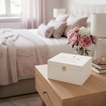 Personalised Gold Heart Memory Box, 4 of 9