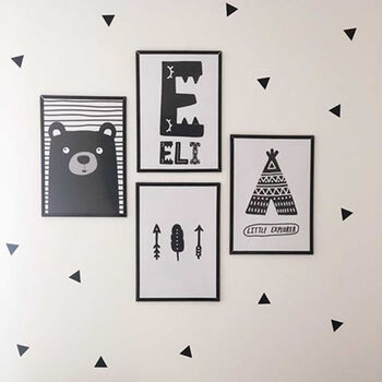 Hand Drawn Triangle Wall Stickers, 2 of 9