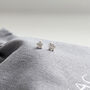 Tiny Crystal Star Stud Earrings, thumbnail 1 of 7