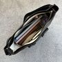 Large Black Leather Shoulder Bag, thumbnail 3 of 3