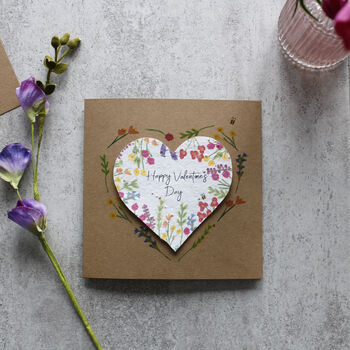 Valentine's Day Wildflower Seed Heart Card, 4 of 5