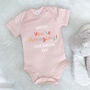 Daddy You're Amazing Personalised Bright Babygrow, thumbnail 2 of 6