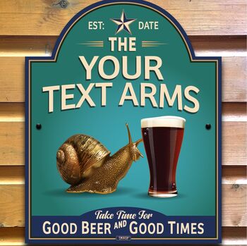 The Boozy Snail Personalised Bar Sign, 7 of 12