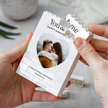 Personalised Anniversary Memory Block For Couple, 6 of 9