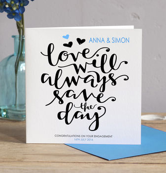 Personalised Wedding Card Love Will Save The Day, 2 of 2