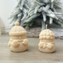Pair Of Christmas Snowman Candles And Christmas Decorations, thumbnail 2 of 10