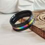 8mm Stainless Steel Unicorn Rainbow Band Male Ring, thumbnail 4 of 6