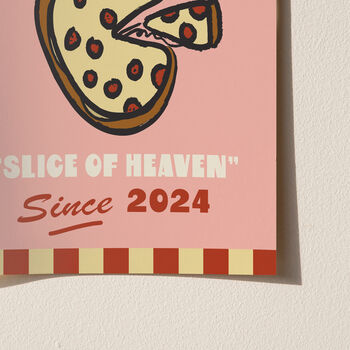 Homeslice Pizza Personalised Illustrated Pizza Print, 2 of 6