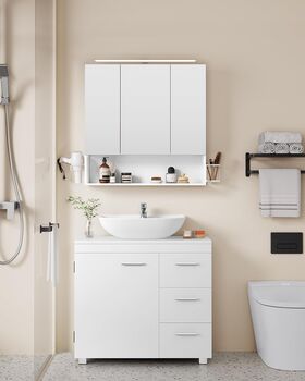 Under Sink Bathroom Cabinet Storage Cloud White, 7 of 8