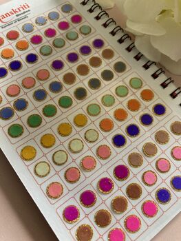 Gold Zari Colourful 576 Bindi Booklet, 8 of 10