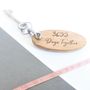 Days Together Personalised Wooden Keyring, thumbnail 2 of 2