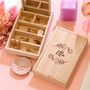 Personalised Floral Mirror Jewellery Box Travel Gift, thumbnail 2 of 6