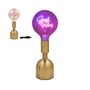 Good Vibes Rechargeable Retro Neon Brass Lamp, thumbnail 4 of 4