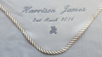 Personalised Embroidered Baby Blanket, 10 of 11