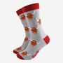 Men's Bamboo Socks Highland Cow Christmas Santa Hat, thumbnail 2 of 5