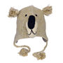 Beige Koala Hand Knitted Woollen Animal Hat, thumbnail 4 of 4