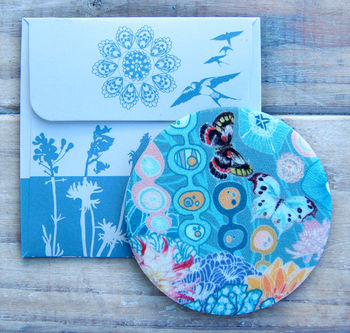 Jennifer Silk Covered Compact Mirror, 2 of 3