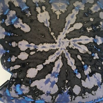 Tie Dye Velvet Cushion Mauve / Blue, 4 of 4