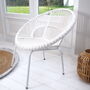 Bamboo Tub Chair Choose White Or Natural, thumbnail 3 of 12