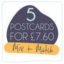 Any Five Postcard Prints, Mix And Match, thumbnail 1 of 6