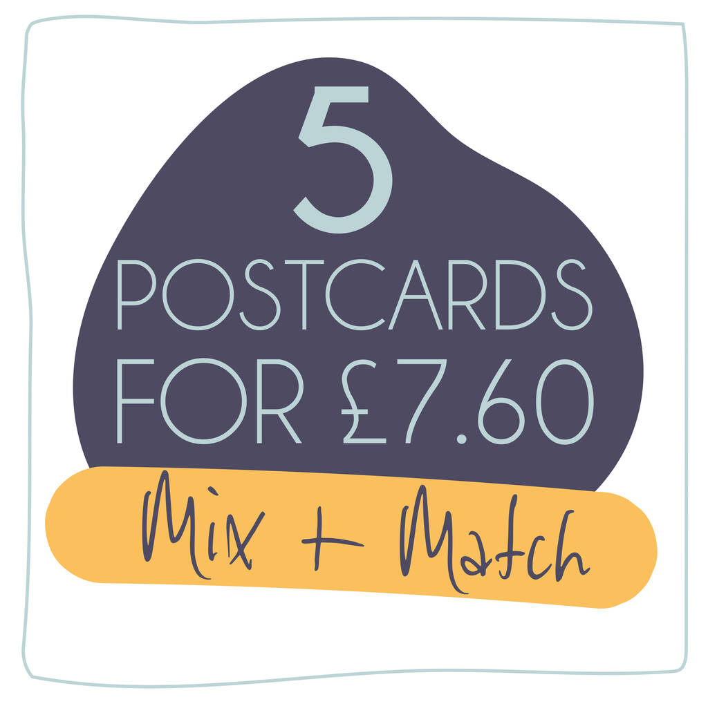 Any Five Postcard Prints, Mix And Match, 1 of 6