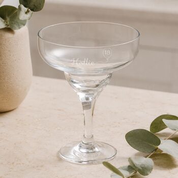 Engraved Cocktail Glass Personalised 18th Birthday Gift, 5 of 12
