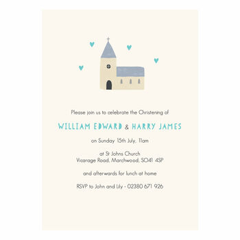 Personalised Twins Christening Invitations, 4 of 8