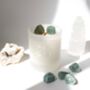 Grateful Green Aventurine Crystal Candle, thumbnail 3 of 7