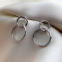 Sterling Silver Circle Dangle Earrings, thumbnail 1 of 4