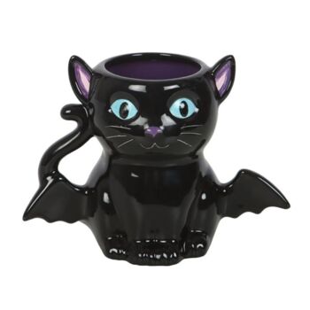 Cute And Creepy Bat Cat Mug, 3 of 4