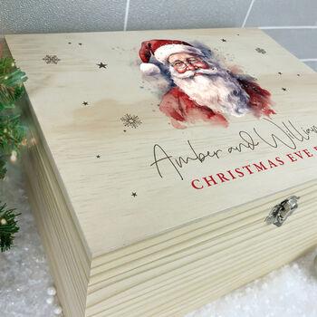 Personalised Traditional Santa Christmas Eve Box Five Sizes, 2 of 8