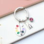 Personalised Artist Keyring Palette And Paintbrush, thumbnail 2 of 9