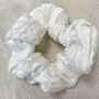 Ivory Sequinned Lace Scrunchie, thumbnail 2 of 2