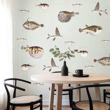 Puffer Fish Peel And Stick Fabric Wall Decals, 5 of 8