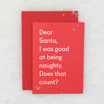 'Good At Being Naughty' Funny Christmas Card, 3 of 6