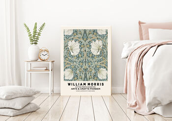 William Morris Green Flower Art Print, 3 of 4