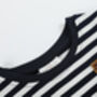 Luca Navy Short Sleeve Stripe T Shirt, thumbnail 2 of 6