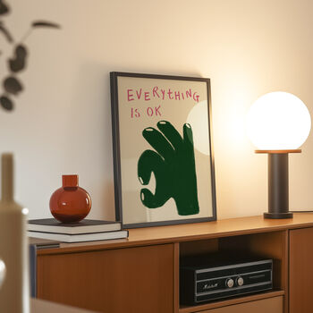 Everything Is Ok Hand Wall Art Print, 6 of 11