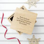 Personalised Oak Christmas Photo Cube Keepsake Box, thumbnail 1 of 4