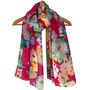 Large 'Watercolour Florals' Pure Silk Scarf, thumbnail 2 of 5