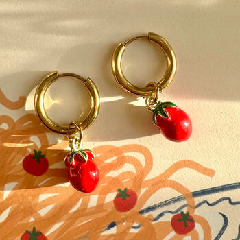 Pasta Gift Sets For Carb Lovers And Foodies – “Let’s Eat Pasta” And “Love You More Than Pasta” A4 Art Prints, Tomato Charm Earrings, Bookmark And Greeting Card, 9 of 12