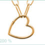 18k Gold Vermeil Plated Heart Charm Necklace, thumbnail 5 of 7