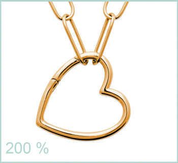 18k Gold Vermeil Plated Heart Charm Necklace, 5 of 7