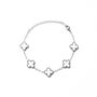 Clover Bracelet Silver/White, thumbnail 1 of 4