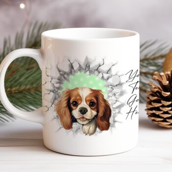 Personalised Christmas King Charles Spaniel Break Through, 8 of 10