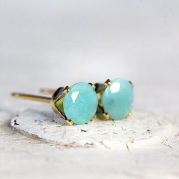 Amazonite Stud Earrings, 7 of 11