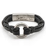 Personalised Black Braided Leather Ashes Memorial Bracelet With Urn, thumbnail 1 of 7