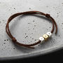 Personalised Men’s Silver Cube Leather Bracelet, thumbnail 5 of 12