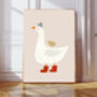 Nursery Set Of Two Heart And Goose Art Prints, thumbnail 4 of 4